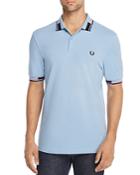 Fred Perry Color-block-trimmed Regular Fit Pique Polo Shirt