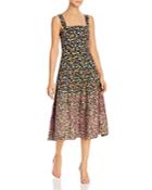 Tory Burch Floral Sequined Midi Dress
