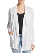 Three Dots Open Front Waterfall Cardigan