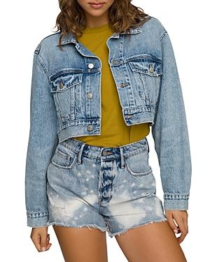 Good American Cropped Denim Jacket In Blue550