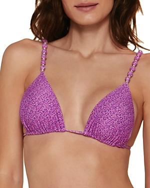 Vix Lyra Printed Beaded Bikini Top