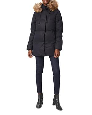 Hobbs London Lexie Faux Fur Trim Hooded Puffer Coat