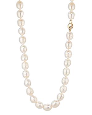 Nadri Cubic Zirconia & Cultured Genuine Freshwater Pearl All Around Collar Necklace, 18