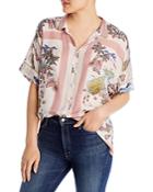 Johnny Was Frankie Silk Button Down Surfer Shirt
