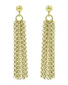 Aqua Chain Tassel Drop Earrings In 18k Gold Plated Silver - 100% Exclusive