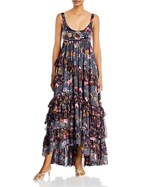 Cinq A Sept Alanis Printed Ruffled Dress