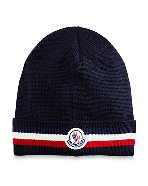 Moncler Logo Striped Wool Beanie