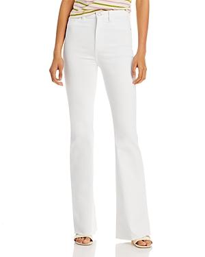 Dl1961 Rachel Flared Instasculpt Jeans In White Raw