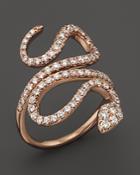 Diamond Snake Ring In 14k Rose Gold, 1.0 Ct. T.w. - 100% Exclusive