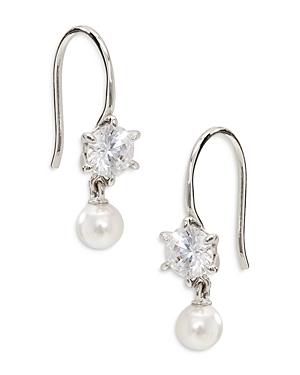 Nadri Swarovski Pearl & Cubic Zirconia Drop Earrings