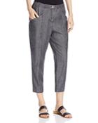 Eileen Fisher Cropped Chambray Pants