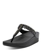 Fitflop Women's Fino Chandelier Embellished Thong Wedge Sandals