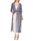 Vince Camuto Chiffon Floral-print Duster