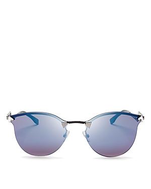 Fendi Mirrored Rimless Cat Eye Sunglasses, 55mm