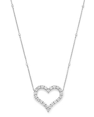 Bloomingdale's Diamond Heart Pendant Necklace In 14k White Gold, 2.0 Ct. T.w. - 100% Exclusive