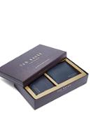 Ted Baker Crossy Crossgrain Wallet And Card Case Set