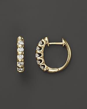 Diamond Bar Band Hoop Earrings In 14k Yellow Gold, .50 Ct. T.w. - 100% Exclusive