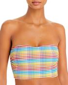Onia Naomi Printed Strapless Bikini Top