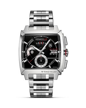 Tag Heuer Monaco Ls (linear System) Chronograph With Black Dial, Steel Bracelet, 40mm