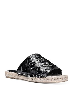 Donald Pliner Women's Woven Leather Espadrille Slide Sandals