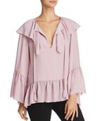 Rebecca Minkoff Patti Ruffled Peplum Top