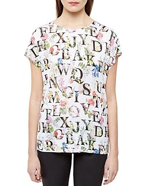 Ted Baker A-to-z Floral Print Tee