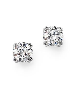 Bloomingdale's Certified Round Diamond Stud Earrings In 14k White Gold, 1.50 Ct. T.w. - 100% Exclusive