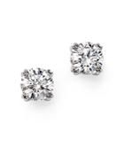 Bloomingdale's Certified Round Diamond Stud Earrings In 14k White Gold, 1.50 Ct. T.w. - 100% Exclusive