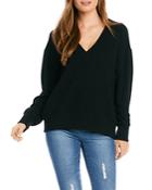 Karen Kane Ribbed V Neck Sweater