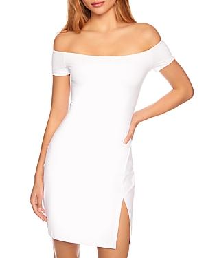 Susana Monaco Off-the-shoulder Side Slit Dress