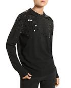 Michael Kors Mirror Embellished Crewneck Cashmere Sweater
