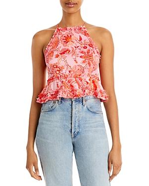 Cinq A Sept Paisley Imprint Sleeveless Top