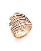 Bloomingdale's Diamond Multi Row Bypass Statement Ring In 14k Rose Gold, 0.75 Ct. T.w. - 100% Exclusive