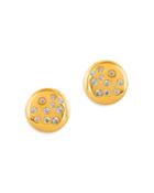 Bloomingdale's Burnished Diamond Stud Earrings In 14k Yellow Gold, 0.15 Ct. T.w. - 100% Exclusive