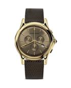 Emporio Armani Swiss Made Light Gold Ion Plated Stainless Steel Watch, 42mm