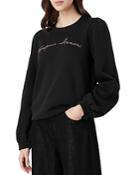 Emporio Armani Rhinestone Logo Sweatshirt