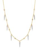 Bloomingdale's Diamond Station Droplet Necklace In 14k Yellow Gold, 1.0 Ct. T.w. - 100% Exclusive