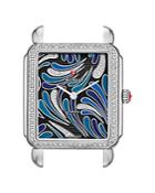 Michele Deco Ii Bijoux Blue Diamond Dial Watch Head, 30 X 32mm