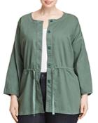 Eileen Fisher Plus Organic Cotton Drawstring Jacket