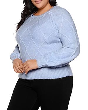 Belldini Plus Diamond Knit Sweater