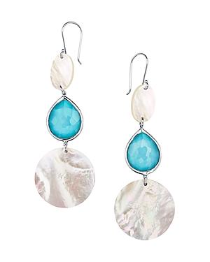 Ippolita Sterling Silver Ondine Turquoise, Clear Quartz & Mother-of-pearl Drop Earrings