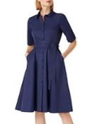 Hobbs London Tyra Belted Sateen Shirt Dress - 100% Exclusive