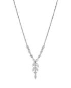 Nadri Wren Mixed Cubic Zirconia Lariat Necklace In Rhodium Plated, 16-18