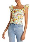 Aqua Fruit Print Top - 100% Exclusive