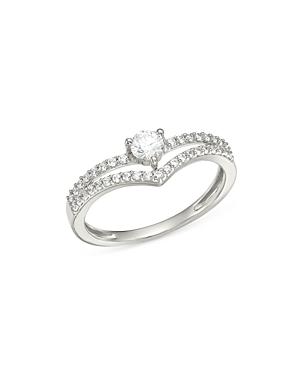 Bloomingdale's Diamond Crest Ring In 14k White Gold, 0.35 Ct. T.w. - 100% Exclusive