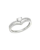 Bloomingdale's Diamond Crest Ring In 14k White Gold, 0.35 Ct. T.w. - 100% Exclusive