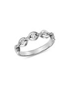 Bloomingdale's Diamond Chain Motif Ring In 14k White Gold, 0.27 Ct. T.w. - 100% Exclusive