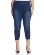 Lysse Plus Pull-on Toothpick Crop Jeans In Indigo