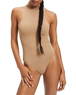 Good American Mock Neck Thong Back Bodysuit