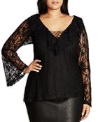 City Chic Hippy Shake Lace Top